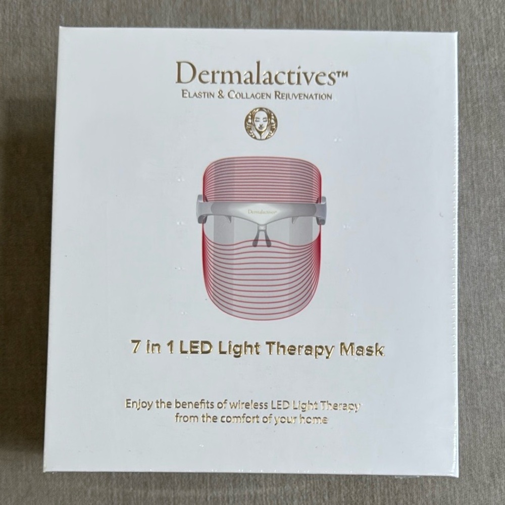 Dermalactives 7-in-1 LED Light Therapy Mask - White with Pink Accent - Picture 5 of 10